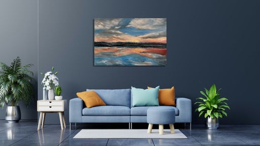 Sonnenaufgang Acryl abstrakt