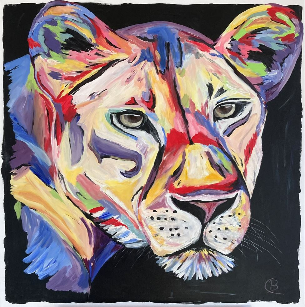 Acrylmalerei Löwe